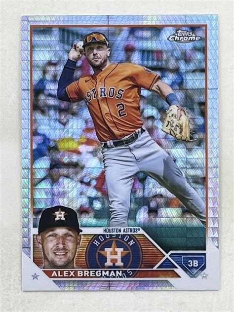 Alex Bregman 2023 Topps Chrome Prism Refractor 205 MLB Houston Astros