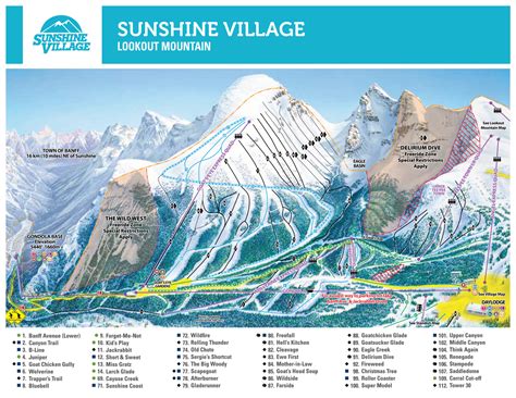 Banff Sunshine Village Trail Map