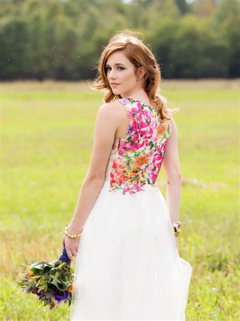 20 Blooming Gorgeous Floral Wedding Dresses From Etsy Southbound Bride