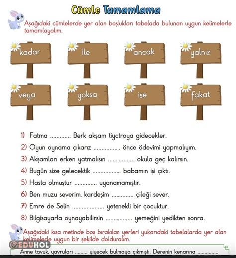 Cümle Tamamlama Eduhol Ders Videoları İzle Online Test Çöz Etkinlik