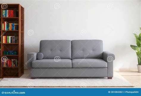 Explore an Empty Modern Room with Stylish Furniture. Stock Illustration ...