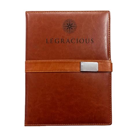 PU Leather Perfect Bound Soft Cover Notebook For Office Paper Size