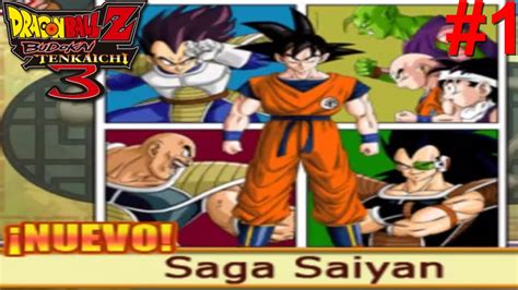 Dbz Budokai Tenkaichi 3 Ps2 Gameplay 1 Saiyan Saga Complete Youtube