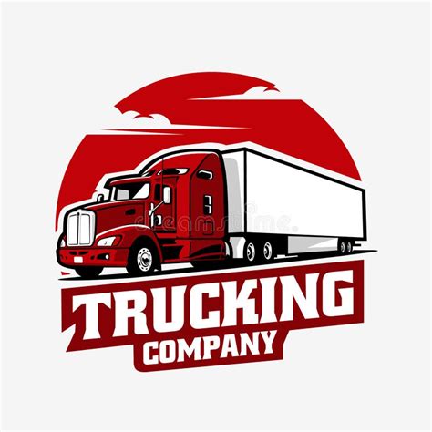 Trucking 18 Wheeler Semi Truck Vector Image Stock Vector Illustration