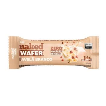 Naked Wafer 3 4g de Proteína Sabor Avelã Branco 26g Naked Nuts