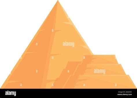 Old Pyramid Icon Cartoon Vector Ancient Desert Cairo Sand Stock