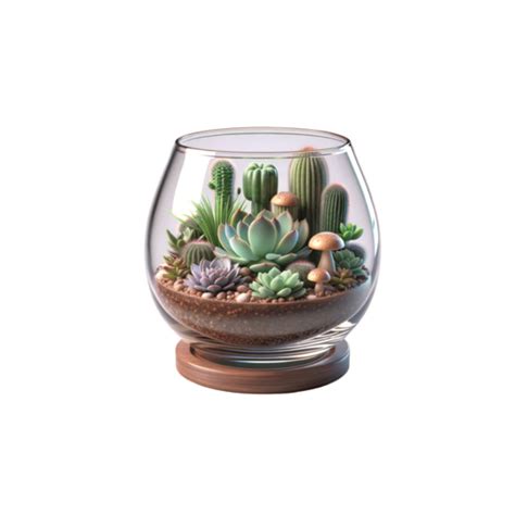 Succulents In Glass Pots