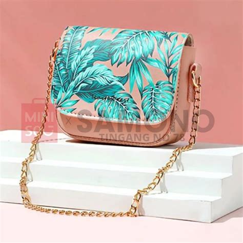 Jual MINISO Tas Selempang Sling Bag Crossbody Bag Mini Lipstik Hutan