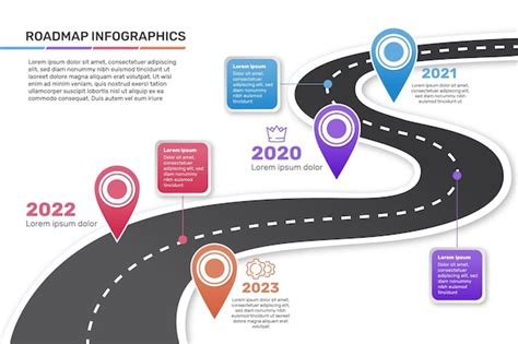 Free Vector | Flat roadmap infographic template