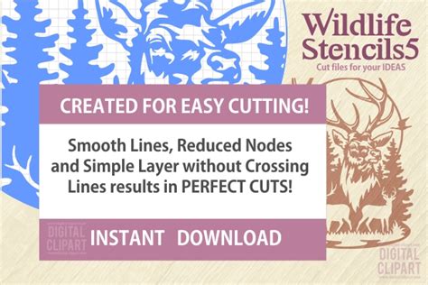 Wildlife Stencils Set5 - Extreme Vector Clipart for Professional Use ...