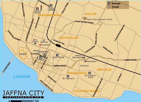 Jaffna City Map - jaffna sri lanka • mappery