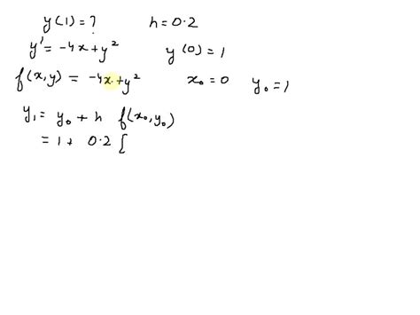 Solved Point Use Euler S Method With Step Size To Estimate Y