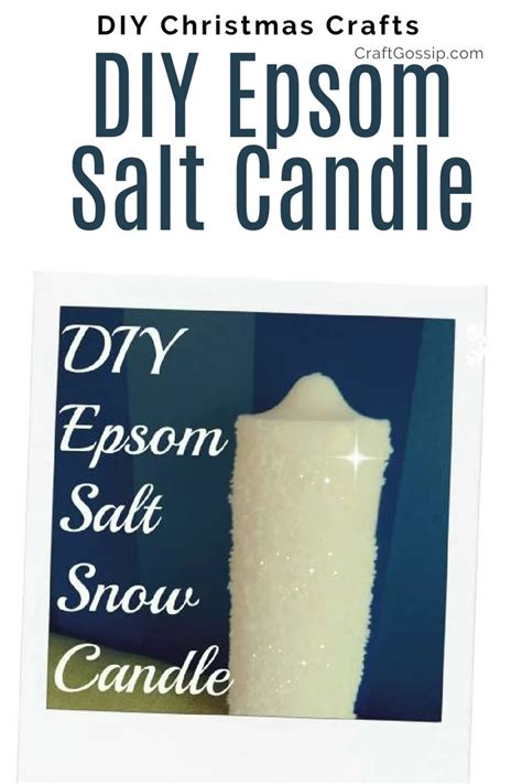 Epsom Salt Snow Candle Snow Candles Epsom Salt Candles Candles