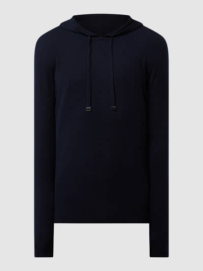 Strellson Pullover Aus Wollmischung Modell Luka Marineblau Online