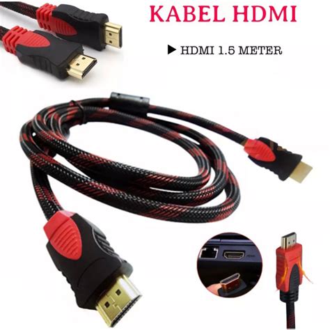 Jual Kabel HDMI To HDMI 1 5M 3M 5M Serat Jaring Cable 1 5 Meter