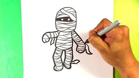 EASY How To Draw MUMMY HALLOWEEN YouTube