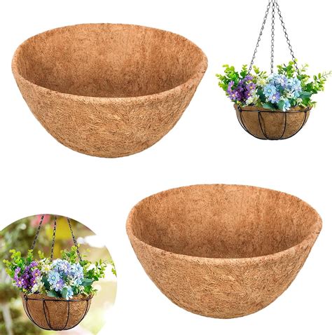 Round Coco Liners Replacement 100 Natural Coconut Coir Liners For Hanging Baskets Garden