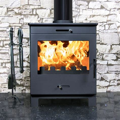 Allegro Kw Large Rectangular Contemporary Wood Burning Multi Fuel