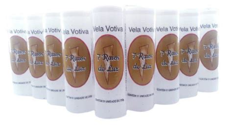 Kit Und Velas Votivas De Dias Brancas Gr Cada Sete Raios