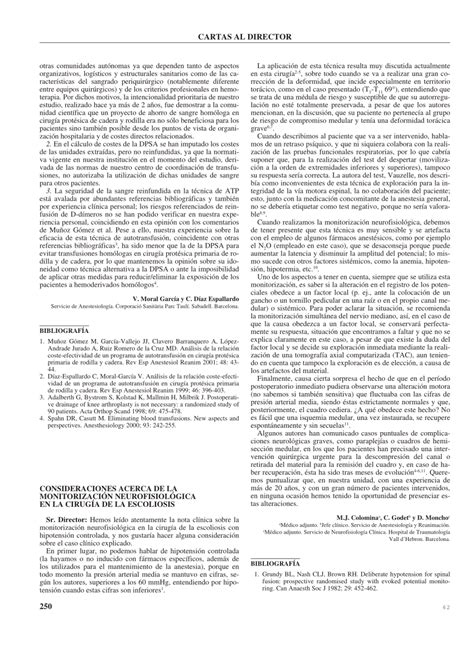 PDF Consideraciones acerca de la monitorización neurofisiológica en