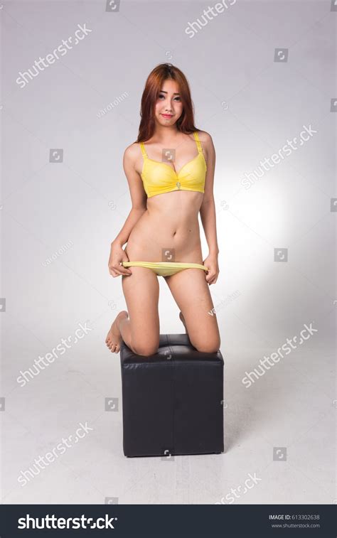 Sexy Asian Woman White Lingerie On Stock Photo Shutterstock