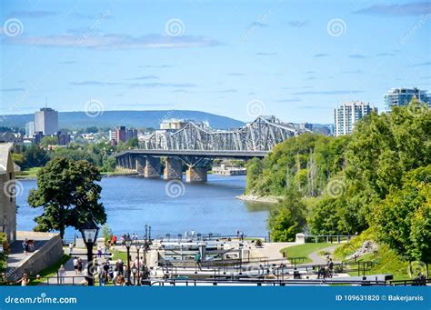 Alexandra Bridge In Summer, Gatineau-Ottawa, Canada Editorial Photo ...