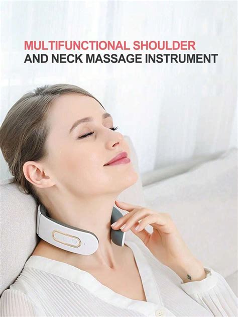 Massageador El Trico Ems Para Coluna Cervical Massagem No Pesco O E