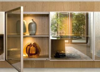 Molteni C Pass Word Evolution Grid Up Wall Hung Display Cabinets By