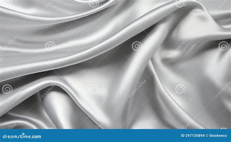 Silver Silk Background with Hyper-realistic Details Stock Illustration ...