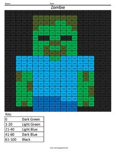 Yoshi Basic Multiplication Coloring Squared