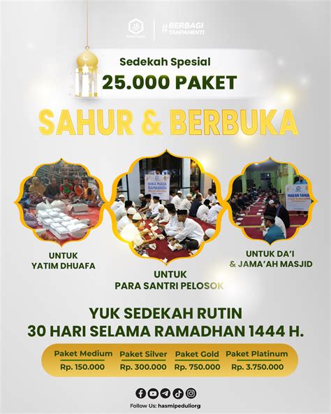 25 000 Paket Sahur Dan Berbuka Puasa Ramadhan 1444 H