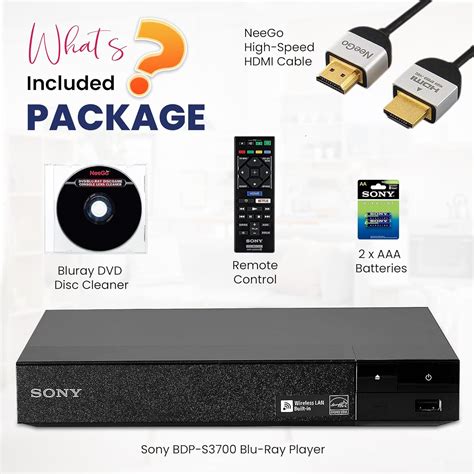 Sony Bdp Bx370 Blu Ray Player Multiple Media Wi Fi Hdmi Cable