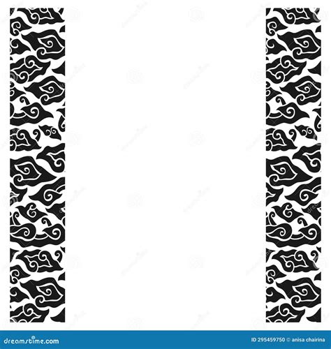 Indonesian Mega Mendung Batik Heritage Element Vector Design Stock