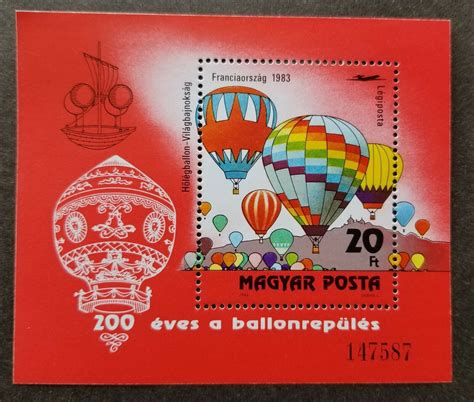 Free Ship Hungary Years Manned Flight Hot Air Balloon