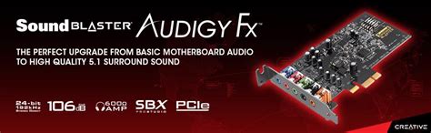 Creative Sound Blaster Audigy Fx Tarjeta De Sonido Interna Con Sbx