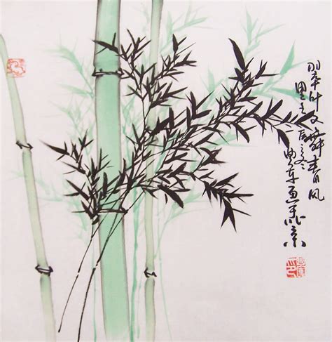 Original Ink Painting Bamboo Painting Chinese Painting Etsy