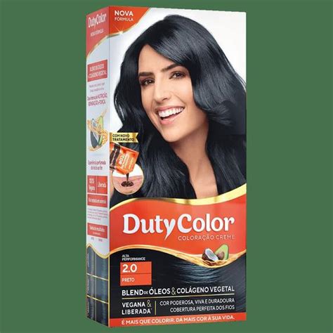 DutyColor 2 0 Preto Coloração Permanente Tinta de Cabelo Magazine