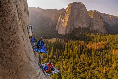 Couple Sleeping On Portaledges On The Side Of El Capitan Etsy