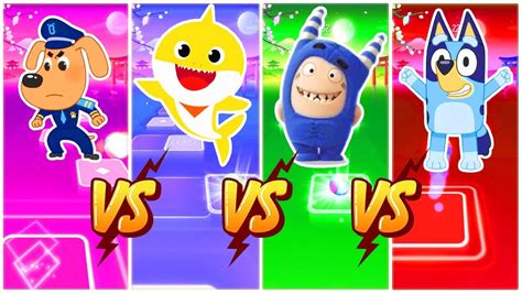 Sheriff Labrador Baby Shark Oddbods Pogo Bluey Bingo Who Is