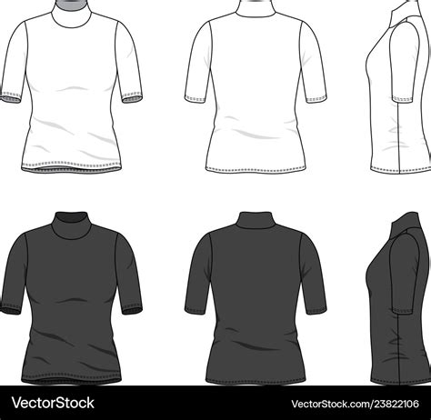 Blank clothing templates Royalty Free Vector Image