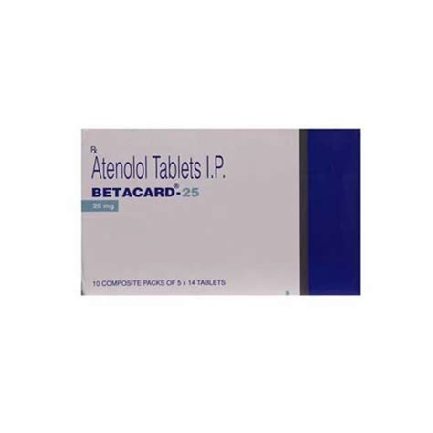 Betacard Atenolol 25mg Tablets For Personal Packaging Size 14x10 At