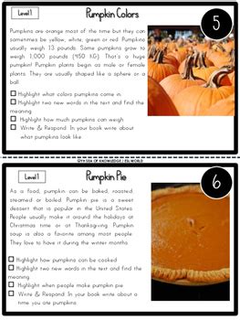 Fall Reading Comprehension Nonfiction Passages Spiders Bats Pumpkins