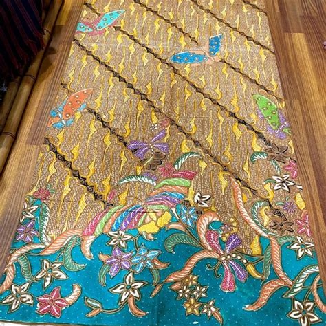 Jual Kain Batik Full Tulis Canting Asli Motif Parang Bunga Colet Warna