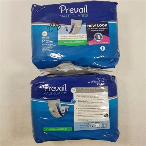 Prevail Maximum Absorbency Male Guards W Adhes Strip 13 Inch 2 14 Pack 28 Total Ebay