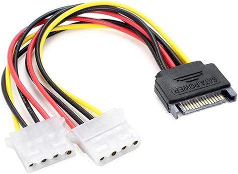 Zdycgtime Inch Sata Pin Male To Dual Pin Molex Lp Female Ide