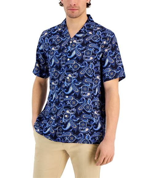 Club Room Mens Paisley Medallion Shirt Created For Macys Macys