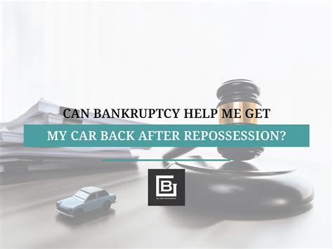 Can Bankruptcy Help Me Get My Car Back After Repossession