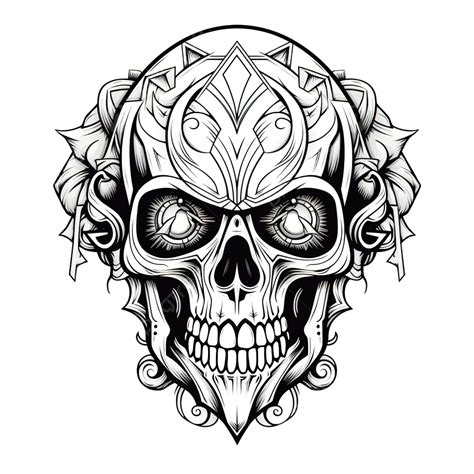 Skull Line Art Illustration, Skull Drawing, Rat Drawing, Skull PNG ...