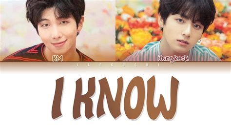 Bts Jungkook Rm I Know Color Coded Lyrics Eng Rom Han