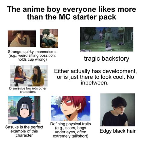 The Anime Boy Everyone Likes More Than The Mc Starter Pack Gag